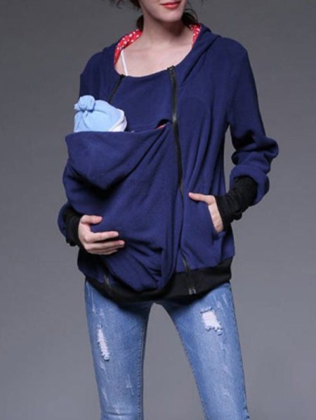 Baby Pouch Zip Up Hoodie