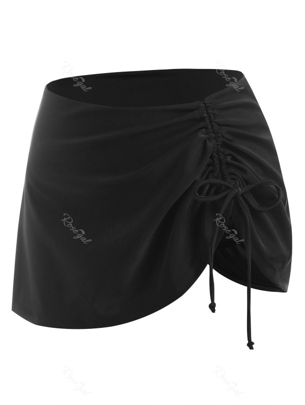 Cinched Plain Swim Skort