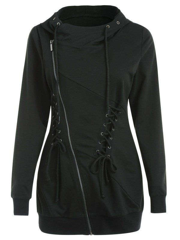 Criss Cross Zipper Hoodie