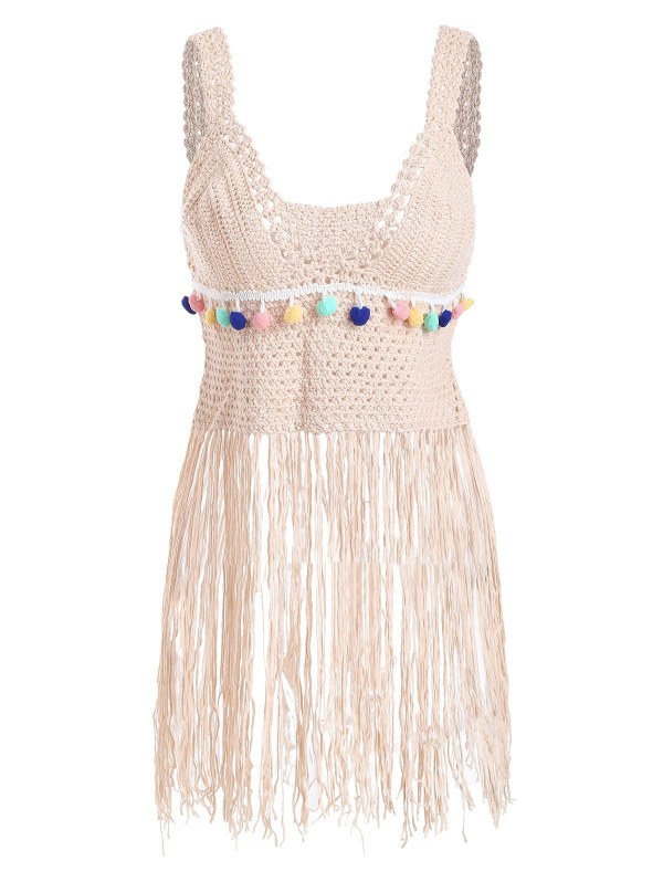Crochet Fringe Cover Up Top