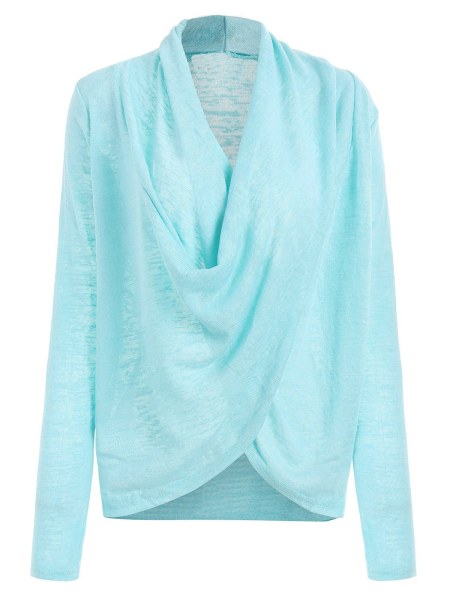 Cross Drape Wrap Sweater