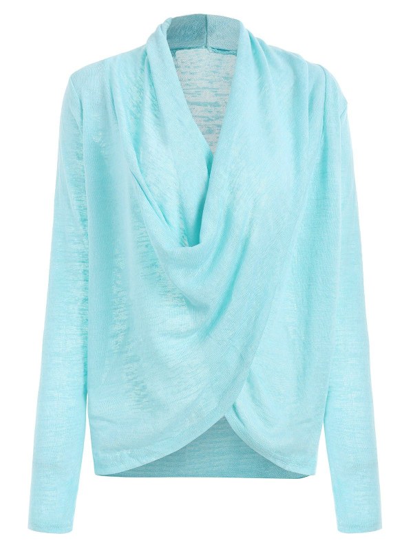 Cross Drape Wrap Sweater