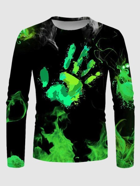 Fire Handprint Long Sleeve T-shirt