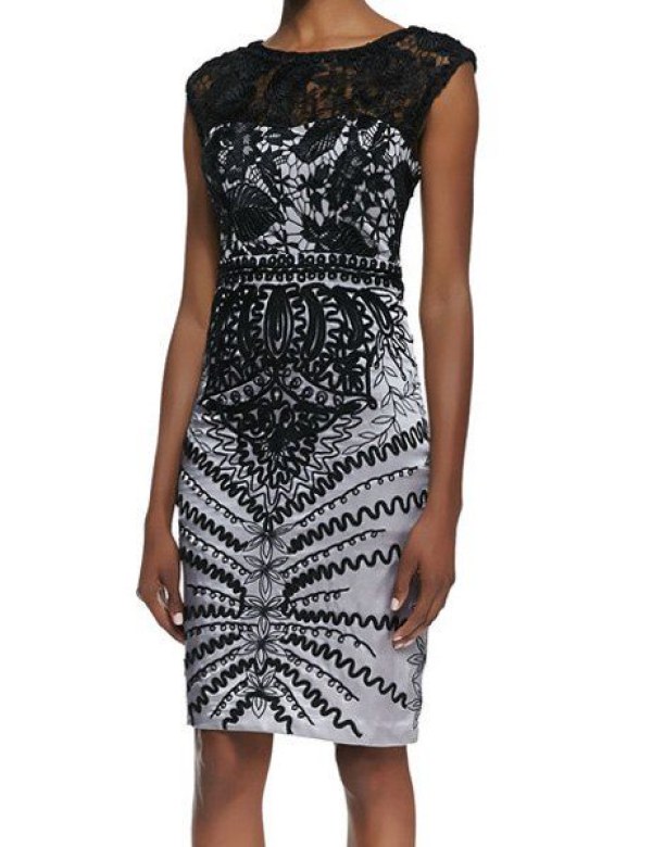 Vintage Round Neck Crochet Flower Hollow Out Sleeveless Women's Dress