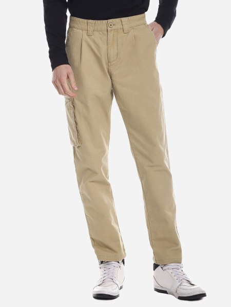 Zanstyle Men Side Pocket Belted Pants